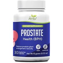 Prostate Health BPH - Reduces Prostate Gland Enlargement Naturally - Helps Reduce Frequent Urination - 100% Herbal and Natural