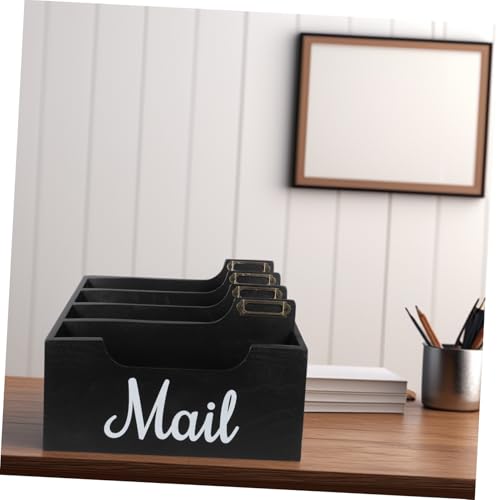Organiseur de bureau en bois à compartiments pour courriers et documents - 3