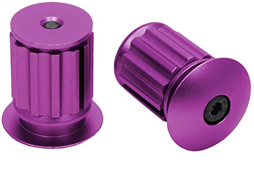 Aluminium-Lenker-Endstopfen, erweiterbare verstellbare Verschlusskappen, Rennradgriff, Mountainbike, BMX, MTB, Fixie (lila)