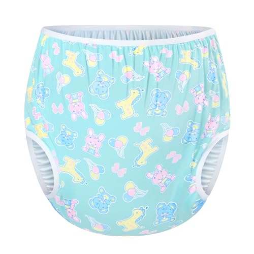 LittleForBig Washable Reusable Waterproof PUL Adult Cloth Pants PUL Pull Up Diaper Cover - Full Print Baby Parade L