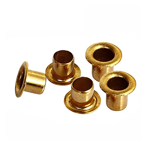 YINGJUN Ojales de latón Tuerca del Remache Huecas a través de los Ojales del Orificio Tubular 2.5mm 3mm 4mm 5mm (Color : 5x5mm (200pcs)) Cover