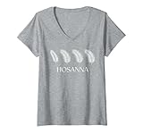 Women's Palm Sunday Religious Christian Hosanna in The Highest 2026 V-Neck T-Shirt