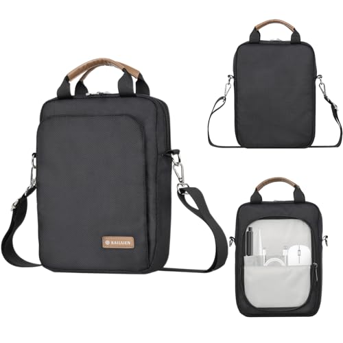 Image of 7-9 Inch Tablet Sleeve Bag, Ipad Bag for iPad mini 6 /5 /4 /3 /2,Samsung Galaxy Tab A7 Lite 8.7 inch / Tab A 8.0 inch,Kindle 2022 /10 /9 /8 /7 /6,eReader,with Removable Shoulder Strap (Black)