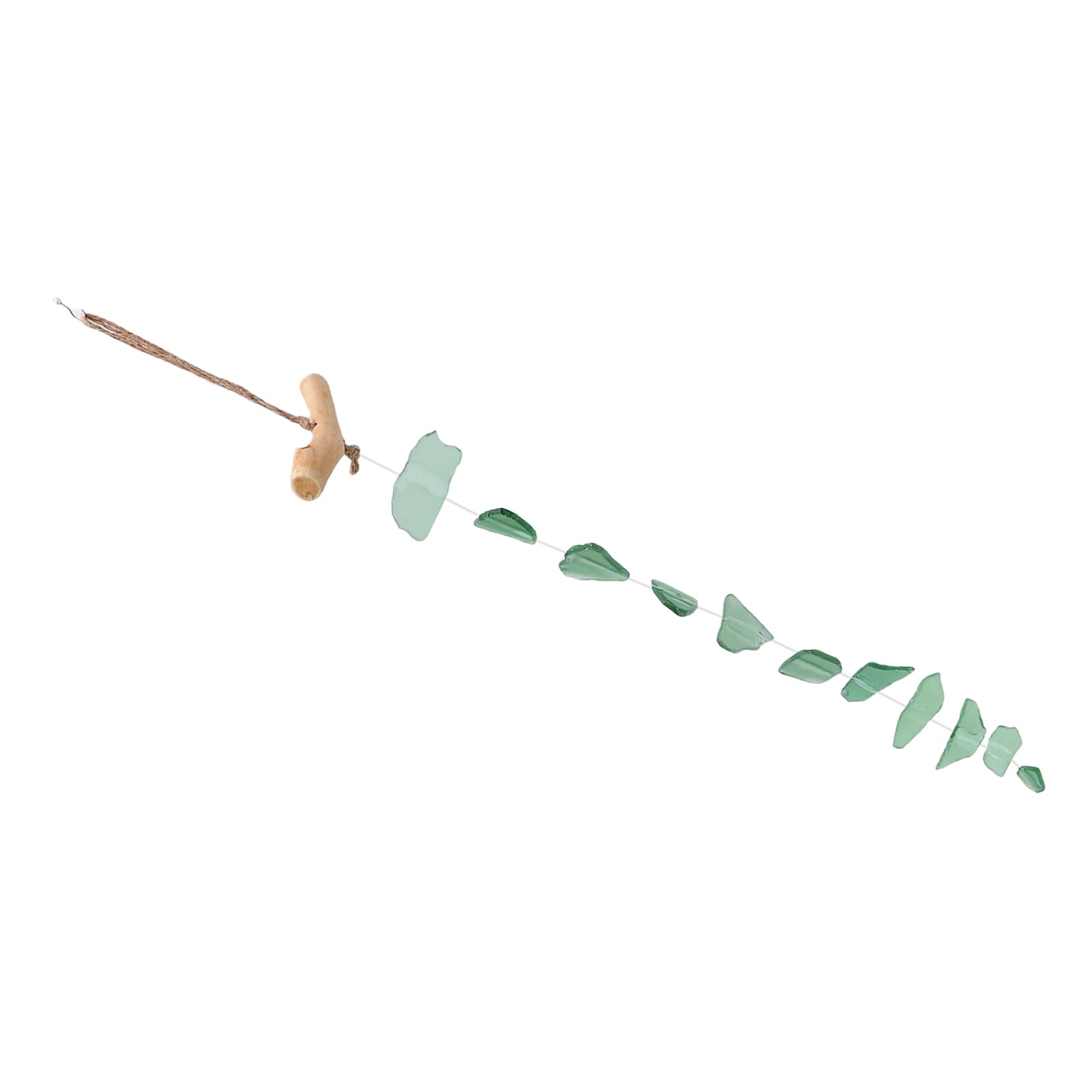 Campanas de Viento Carillón de Madera Flotante de Vidrio Marino Hecho a Mano único para Decoración Interior y Exterior (Estilo A)