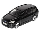 Fahrzeug ist ca 11 cm lang Ford Focus Kombi Schwarz 2. Generation DA3 2004-2010 1/43 Bburago Modell Auto