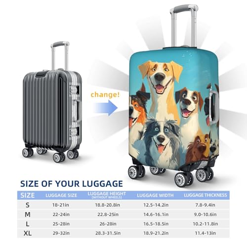 Luggage Cover Elastic Suitcase Cover (18-32 inch) Anti-Scratch Luggage Covers A large group of dogs Travel Suitcase Covers Luggages Protector for Travel Adult Luggages Decorative2