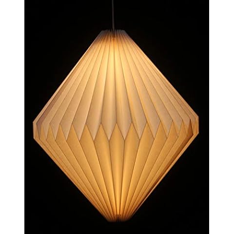 Guru-Shop Origami Design Paper Lampshade - Model Paralia, Paper Folding Lampshade, Ceiling Lamp, Pendant Light Cover