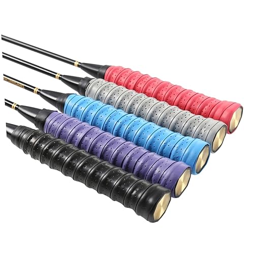 POPETPOP 10Pcs Slip Racket Grip Tape for Tennis Badminton Breathable Moisture Wicking Overgrip Wrap Random Colors for Sports Fishing Poles