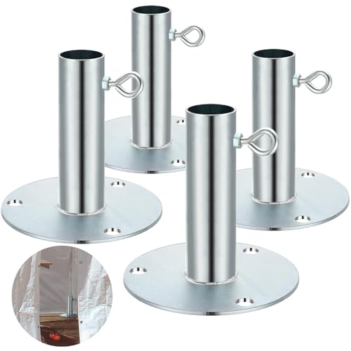 Zonon 4 almohadillas cortas de 1 pulgada para el suelo de la jaula de bateo para tubos EMT de 1 pulgada que tienen un diámetro exterior de 1 3/16 pulgadas ajustable para poste de toldo