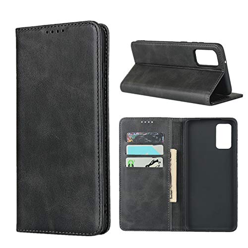 Cavor for Samsung Galaxy S20 Plus Case,S20 Plus 5G Case,Cowhide Pattern Leather Case Magnetic Wallet Cover with Card Slots (6.7") -Black