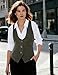 GRACE KARIN Women's Vest Top 2025, Plaid Sleeveless Suit Dressy Blazer Trendy, Button Down formal Waistcoat Jacket Fashion 2XL