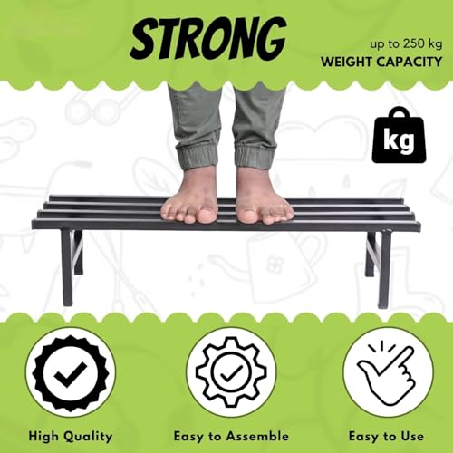 Image of Bee Creative Plant Stands for Outdoor Balcony, Flower Pot Stand for Indoor Plants, Large Metal Planter Stand for Living Room, home decor, Indoor & Outdoor plants Stand (SINGLE STEP B)