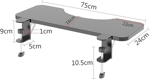 Miniatura 2 de Bandeja de teclado, extensor de escritorio, bandeja de teclado fácil de sujetar, no hay necesidad de atornillar en el escritorio, mesa auxiliar