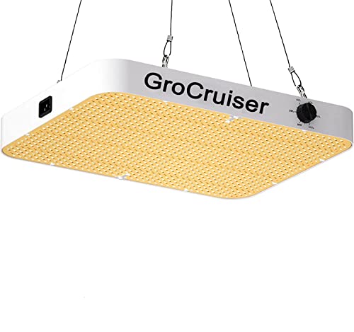 GroCruiser 2000W Dimmable LED Grow Light, 3x3 2x4ft Grow Tent Light with 1176PCS LEDs, UV-IR Included Full Spectrum Plant Growing Lamps for Indoor Plants Seeding Veg Flower with Daisy Chain