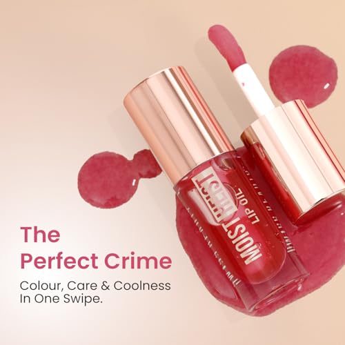Image of Swiss Beauty Moist Heist Lip Oil | Colour-Changing | With Vitamin E & Mint Oil | Nourish & Protect | Shade- 1: Berry Robbery, 4.8g (Pack of 3)