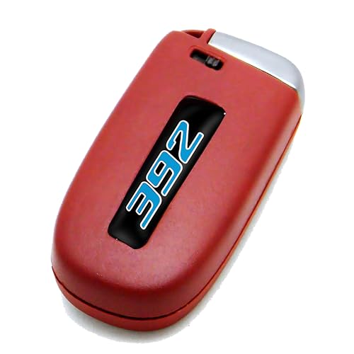 Image of TOOLEPIC for Dodge Challenger Charger Durango and Jeep Grand Cherokee Key fob Badges 2015-2024-Set of 2 - Finest Stickers Inlays Emblems Accessories for 392 Hemi, Ideal for Decals -Baby Blue