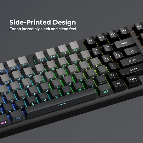 XVX PBT Keycaps - Side Printed Keycaps 60 65 75 100 Percent, Double Shot Shine Through Custom Key caps, Gradient Gray 136 Keys Set, OEM Profile, Minimalist Style for Cherry Gateron MX Switche Keyboard by SDYZ - Image 2