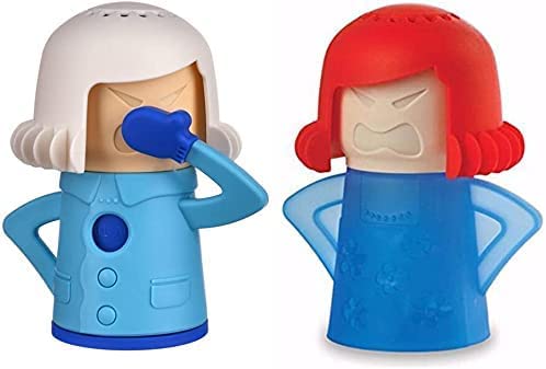 NETXE Angry Mama Steaming Mama Cleaning Microwave Oven Mom And Chilly Mama Fridge And Freezer Odor Absorber Cleaning Equipment Tool High Temperature Steam Clean ( Microwave And Fridge)(Multicolour) (Cool Mama + Angry mama)