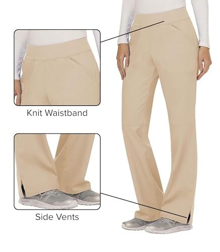 Image of Cherokee Women Scrub Pant with Straight Leg Pull-on Pant Medical Bottom with 4 Pocket & 2-Way Stretch Fabric - WW110