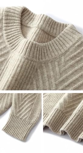 Men's Wool Sweater Solid Color Knitted Casual Business O-Neck Pullover Long Slim Fit Sleeved Sweater2