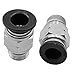 Utah Pneumatic 10 Pack Nylon & Nickel-Plated Brass Push to Connect Fittings PC Male Straight 3/8"OD 1/4"NPT Thread Straight Connect Push Fit Fittings Tube Fittings Pneumatic Fittings (3/8OD 1/4NPT)