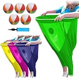Granny Pants Hof-Spiel-Set, Outdoor-Garten-Familienspiel für Erwachsene und Kinder, inklusive 1 Hose, 5 Hüpfbälle und 1 Pumpe (grünes Set)