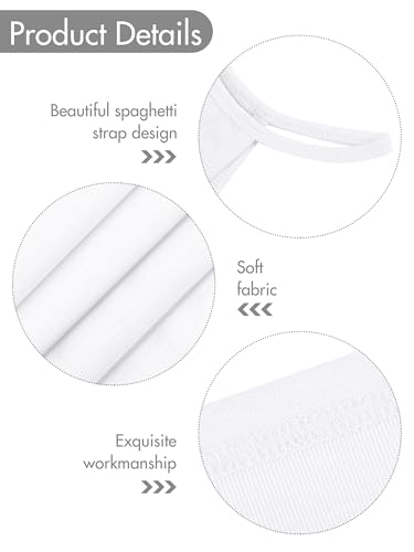 Cooraby 5 Pack Girls Tank Tops Soft Cami Scoop Neck Undershirts Solid Sleeveless Undershirts for Toddler Girls2