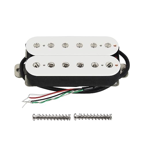 Image of FLEOR Electric Guitar Humbucker Pickups Bridge Alnico 5 Pickup White