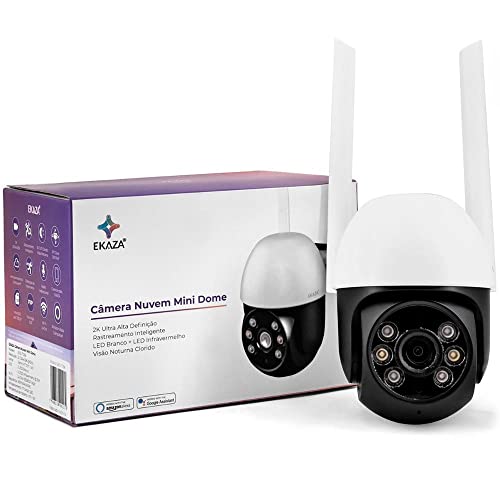 Câmera de segurança mini dome nuvem Full Hd 2k Speed Alexa E Google