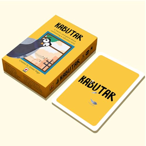 Image of Kabutar | Fast-Paced Card Game, Fun Strategy Party Game for Adults, Teens, Family & Friend Gatherings | Engaging 15 Minute Rounds, Easy Rules, Portable for Travel, 3-6 Players, Ages 14+