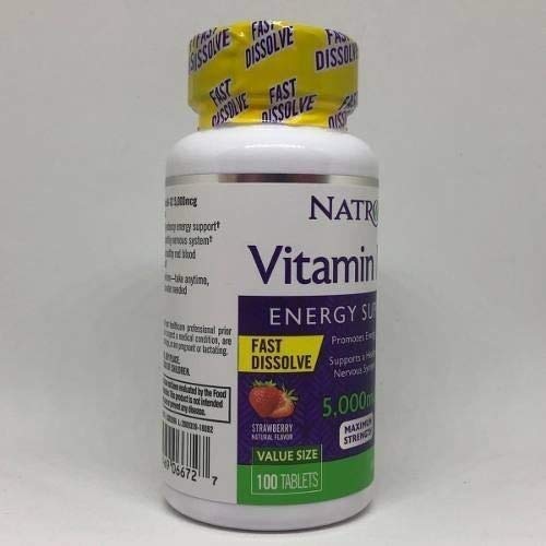 Vitamina B12 5,000 Mcg 100 Tbs Natrol Vegetariana Sublingual