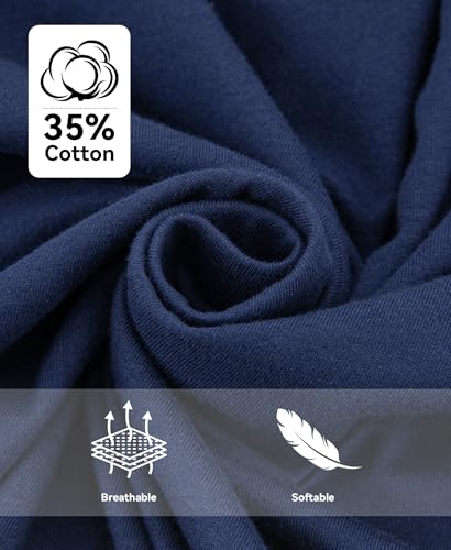 Image of Yoimira Mens Soft Pajama Set Short /Long Sleeve 2 Piece PJs with Pockets | Men's short /long sleeve pajama set, soft 2 piece PJs with pockets for sleepwear, loungewear, relaxing at home and nightwear