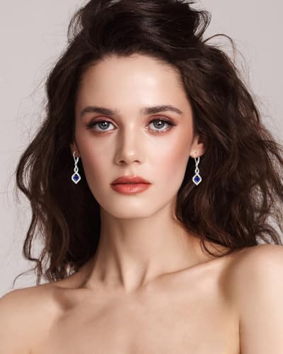 Infinity Birthstone Dangle Leverback Earrings 925 Sterling Silver Birthday Mothers Day Anniversary Christmas Earrings Jewelry for Women4