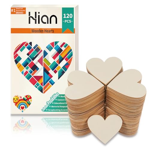 Holzherzen 120 Stück 4cm Rustikale Handgefertigte Tischdekoration,...