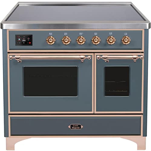 40" Majestic Ii Series Freestanding Electric Double Oven Range With 6 Elements, Triple Glass Cool Door, Convection Oven, Tft Oven Control Display And Child Lock #TOP12