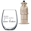 Housewarming Gifts for New House – Housewarming Gifts for Women, Guys, Couple – Matching Stemless Wine Glass & Bottle…