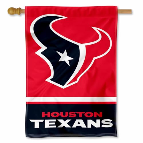 Houston Texans Wordmark Logo Double Sided Banner Flag