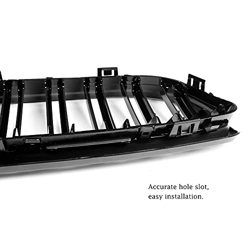 E90 Grille, Abs Gloss Black Front Replacement Kidney Grill For 3 Series E90 E91, 2008-2011 #TOP5
