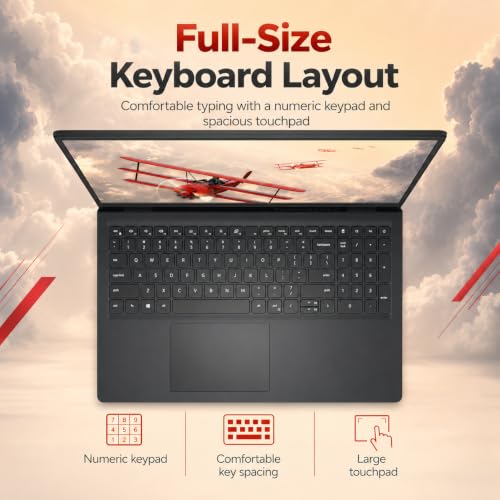 Image of Dell DC15250 Ai Touchscreen Laptop 16GB DDR5 512GB SSD Intel Core i7 CPU | Up to 5.00 GHz | 15.6 inch FHD LED 220 Nits Anti-Glare, Wi-Fi6, Webcam, Copilot Key, Black - Windows 11 Pro