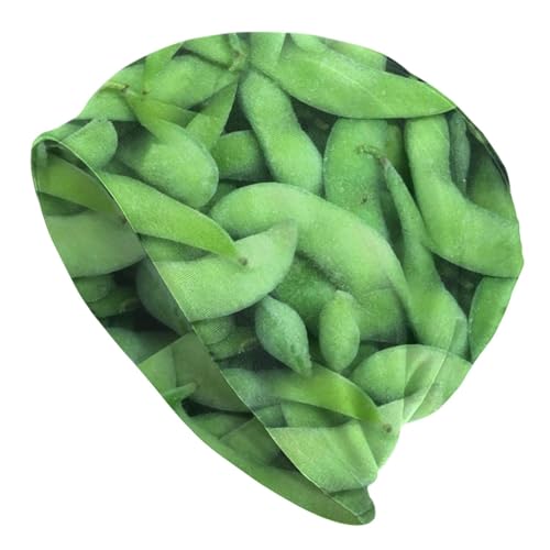 Leichtem Beanie Strickmütze,Interessante Edamame,Beanie Winter Mütze,Slouch Laufmützen Für Skifahren,Outdoor,Herren