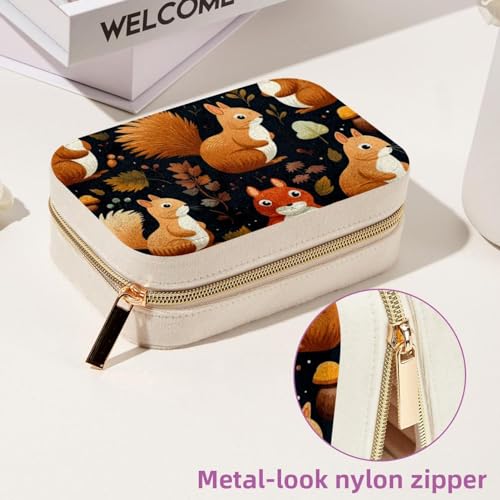Organizador de joyas de terciopelo premium con cremallera de metal resistente 7