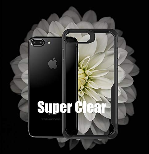 Image of REALCASE iPhone 7 Plus / 8 Plus Back Cover Case | Clear Transparent Gel TPU Shock Proof Bumper Back Cover Case for iPhone 7 Plus / 8 Plus (B Black)
