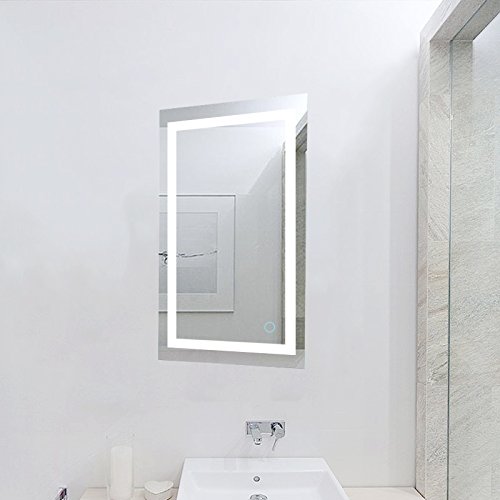 WeFun LED Backlit Mirror Illuminated Bathroom Mirror with and Touch Botton (500mm*700mm)