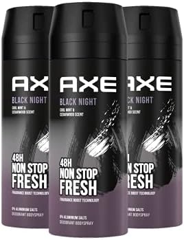 Axe Dezodorant Black Night bez soli aluminium 150 ml, (opakowanie 3 szt.)