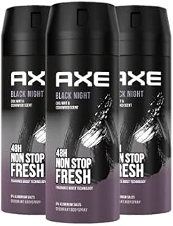Axe Dezodorant Black Night bez soli aluminium 150 ml, (opakowanie 3 szt.)