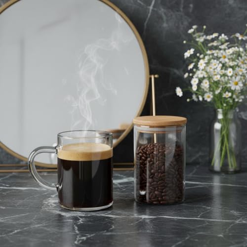 JUVITUS Set 2 Tazas de Vidrio Borosilicato 12 oz miniatura 2