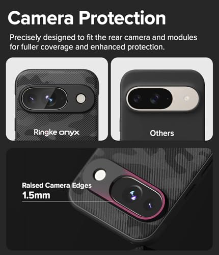 Image of Ringke Onyx for Google Pixel 9 Case [Feels Good in The Hand] Oil & Dirt Resistant, Enhanced Camera Lens Protection, Comfortable Grip, Non-Slip, Lightweight Cover - Camo Black
