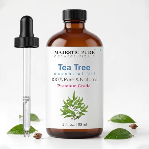 Image of Majestic Pure Tea Tree Essential Oil for Diffuser - 2 Fl Oz | 100% Pure & Natural Ideal for diffuser use, aromatherapy, massage, soap making, candle making home fragrance