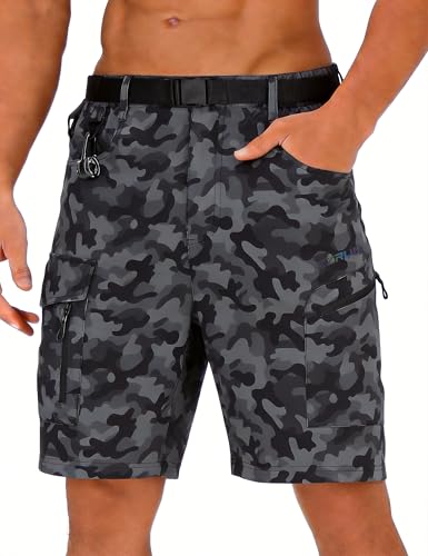 EZRUN Men's Quick Dry Hiking Cargo Work Shorts UPF 50+ for Outdoors