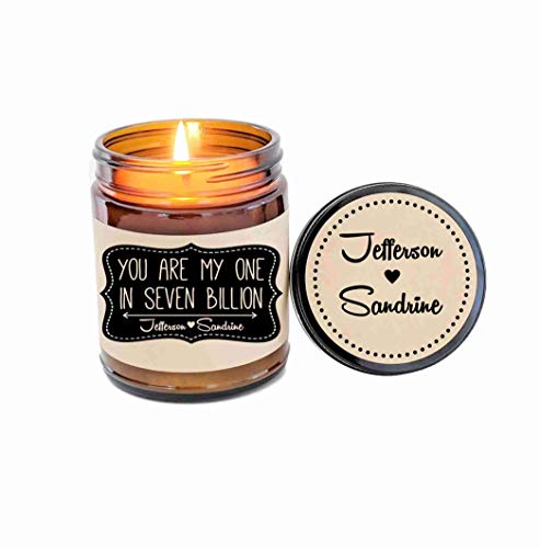 Personalized Candle Soy Candle Scented Candle You Are My One In Seven Billion